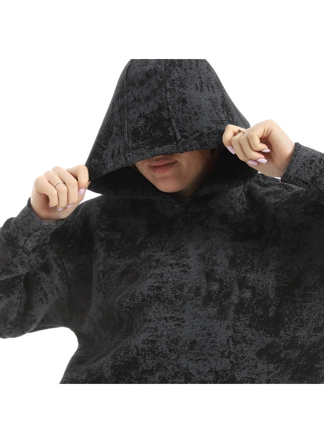 ديفيكت هودي حريمي اوفر سايز مطبوع - Image 3